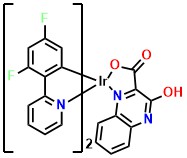 Bis(4,6-difluoro-2-(2-pyridyl)phenyl-C2,N)(2-carboxy-3-hydroxyquinoxaline)iridium(III)