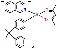 Ir(fliq)2(acac) Bis(1-(9,9-dimethyl-9H-fluoren-2-yl)-isoquinoline-C2,N)(acetylacetonato)iridium(III)