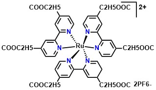 Tris(4,4’-diethoxycarbonyl-2,2’-bipyridyl)ruthenium(II) bishexafluorophosphate