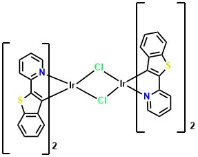 Tetrakis(2-(benzo[b]thiophen-2-yl)pyridine-C2,N')(µ-dichloro)diiridium(III)