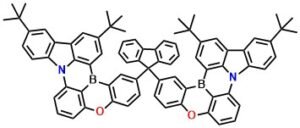 2BNO, 2,2'-(9H-fluorene-9,9-diyl)bis(11,14-di-tert-butyl-5-oxa-8b-aza-15b-borabenzo[a]naphtho[1,2,3-hi]aceanthrylene)