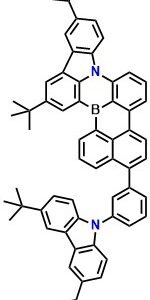 Na-sBN, 11,14-di-tert-butyl-6-(3-(3,6-di-tert-butyl-9H-carbazol-9-yl)phenyl)-16b-aza-9b-borafluoreno[1,9-ab]perylene