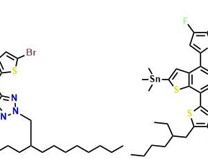 J52-2F (PFBZ) 2H-Benzotriazole, 4,7-bis(5-bromo-2-thienyl)-5,6-difluoro-2-(2-hexyldecyl)-, polymer with 1,1'-[4,8-bis[5-(2-ethylhexyl)-4-fluoro-2-thienyl]benzo[1,2-b:4,5-b']dithiophene-2,6-diyl]bis[1,1,1-trimethylstannane]