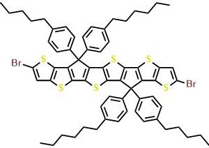 Thieno[2'',3'':4',5']thieno[3',2':4,5]cyclopenta[1,2-b]thieno[2''',3''':4'',5'']thieno[2'',3'':3',4']cyclopenta[1',2':4,5]thieno[2,3-d]thiophene, 2,8-dibromo-6,6,12,12-tetrakis(4-hexylphenyl)-6,12-dihydro-