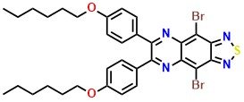 4,9-Dibromo-6,7-bis(4-(hexyloxy)phenyl)-[1,2,5]thiadiazolo[3,4-g]quinoxaline