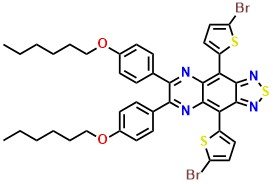 4,9-Bis(5-bromothiophen-2-yl)-6,7-bis(4-(hexyloxy)phenyl)-[1,2,5]thiadiazolo[3,4-g]quinoxaline