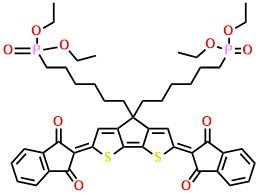 tetraethyl ((2,6-bis(1,3-dioxo-1,3-dihydro-2H-inden-2-ylidene)-4,6-dihydro-2H-cyclopenta[2,1-b:3,4-b']dithiophene-4,4-diyl)bis(hexane-6,1-diyl))bis(phosphonate)