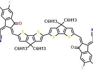 2,2'-((2Z,2'Z)-((4,4,4',4'-tetrahexyl-4H,4'H-[2,2'-bi(cyclopenta[2,1-b:3,4-b']dithiophene)]-6,6'-diyl)bis(methanylylidene))bis(5,6-difluoro-3-oxo-2,3-dihydro-1H-indene-2,1-diylidene))dimalononitrile