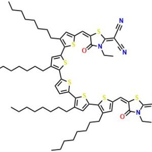 2,2'-(((3,3''',3'''',4'-Tetraoctyl-[2,2':5',2'':5'',2''':5''',2''''-quinquethiophene]-5,5''''-diyl)bis(methanylylidene))bis(3-ethyl-4-oxothiazolidine-5,2-diylidene))dimalononitrile