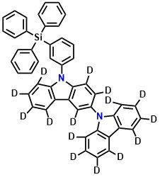 D-Siczcz, 9-(3-(triphenylsilyl)phenyl)-9H-3,9'-bicarbazole-1,1',2,2',3',4,4',5,5',6,6',7,7',8,8'-d15