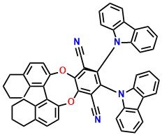 (R)-OBN-Cz, (R)-2,3-Di(9H-carbazol-9-yl)-8,9,10,11,12,13,14,15-octahydrobenzo[b]dinaphtho[2,1-e:1',2'-g][1,4]dioxocine-1,4-dicarbonitrile