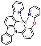 PdN3O, 	2[-(2-pyridinyl)-9-[3-(2-pyridinyloxy)phenyl]-9H-carbazole]palladium