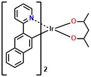Ir(npy)2acac, 	Bis(2-(naphthalen-2-yl)pyridine)(acetylacetonate)iridium(III)