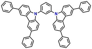 2DPCz, 1,3-bis(3,6-diphenyl-9H-carbazol-9-yl)benzene