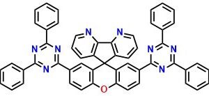 SPXTrz, 2',7'-bis(4,6-diphenyl-1,3,5-triazin-2-yl)spiro[cyclopenta[2,1-b:3,4-b']dipyridine-5,9'-xanthene]