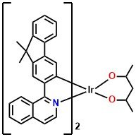 Ir(fliq)2(acac), 	Bis[1-(9,9-dimethyl-9H-fluoren-2-yl)-isoquinoline](acetylacetonate)iridium(III)