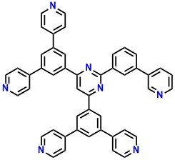 B4PYPPyPM, 4,6-Bis(3,5-di(pyridin-4-yl)phenyl)-2-(3-(pyridin-3-yl)phenyl)pyrimidine
