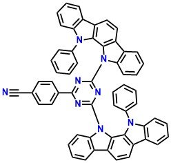 BBICT, 	4-(4,6-Bis[12-phenylindolo[2,3-a]carbazol-11(12H)-yl]-1,3,5-triazin-2-yl)benzonitrile