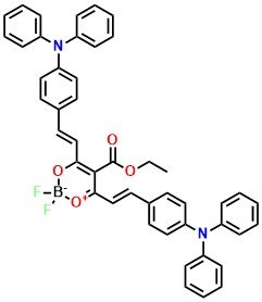 BF2, 4,6-Bis((E)-4-(diphenylamino)styryl)-5-(ethoxycarbonyl)-2,2-difluoro-2H-1,3,2-dioxaborinin-1-ium-2-uide