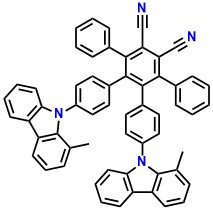 Cz-VPN, 4-(1-Methyl-9H-carbazol-9-yl)-6'-(4-(1-methyl-9H-carbazol-9-yl)phenyl)-5'-phenyl-[1,1':2',1''-terphenyl]-3',4'-dicarbonitril