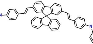 CzPVSBF, 2,7-Bis((E)-4-(9H-carbazol-9-yl)styryl)-9,9'-spirobi[fluorene]