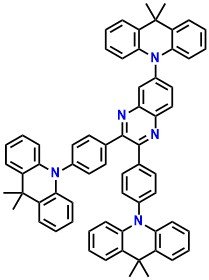 DBQ-3DMAc, 10,10'-((6-(9,9-Dimethylacridin-10(9H)-yl)quinoxaline-2,3-diyl)bis(4,1-phenylene))bis(9,9-dimethyl-9,10-dihydroacridine)