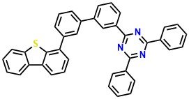 DBT-TRZ, 2-(3'-(Dibenzo[b,d]thiophen-4-yl)-[1,1'-biphenyl]-3-yl)-4,6-diphenyl-1,3,5-triazine