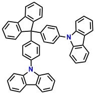 FL-2CBP, 	9,9-Bis[4-(carbazol-9-yl)-phenyl]fluorene