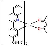 Hex-Ir(phq)2(acac), Bis[2-(4-n-hexylphenyl)quinoline](acetylacetonate)iridium(III)