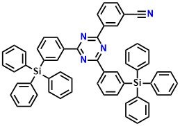 mSiTrz-mCN, 3-(4,6-Bis(3-(triphenylsilyl)phenyl)-1,3,5-triazin-2-yl)benzonitrile