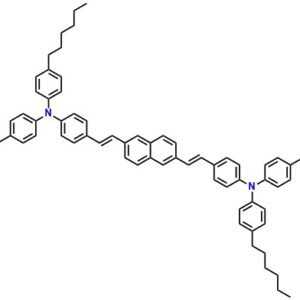 N-BDAVBi-C6, 	4,4'-((1E,1'E)-Naphthalene-2,6-diylbis(ethene-2,1-diyl))bis(N,N-bis(4-hexylphenyl)aniline)