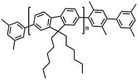 PF-DMB, Poly[(9,9-dihexylfluoren-2,7-diyl)-alt-(2,5-dimethyl-1,4-phenylene)] end capped with dimethylphenyl