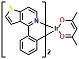 PO-01, 	Bis(4-phenylthieno[3,2-c]pyridinato-N,C2') (acetylacetonate) iridium(III)